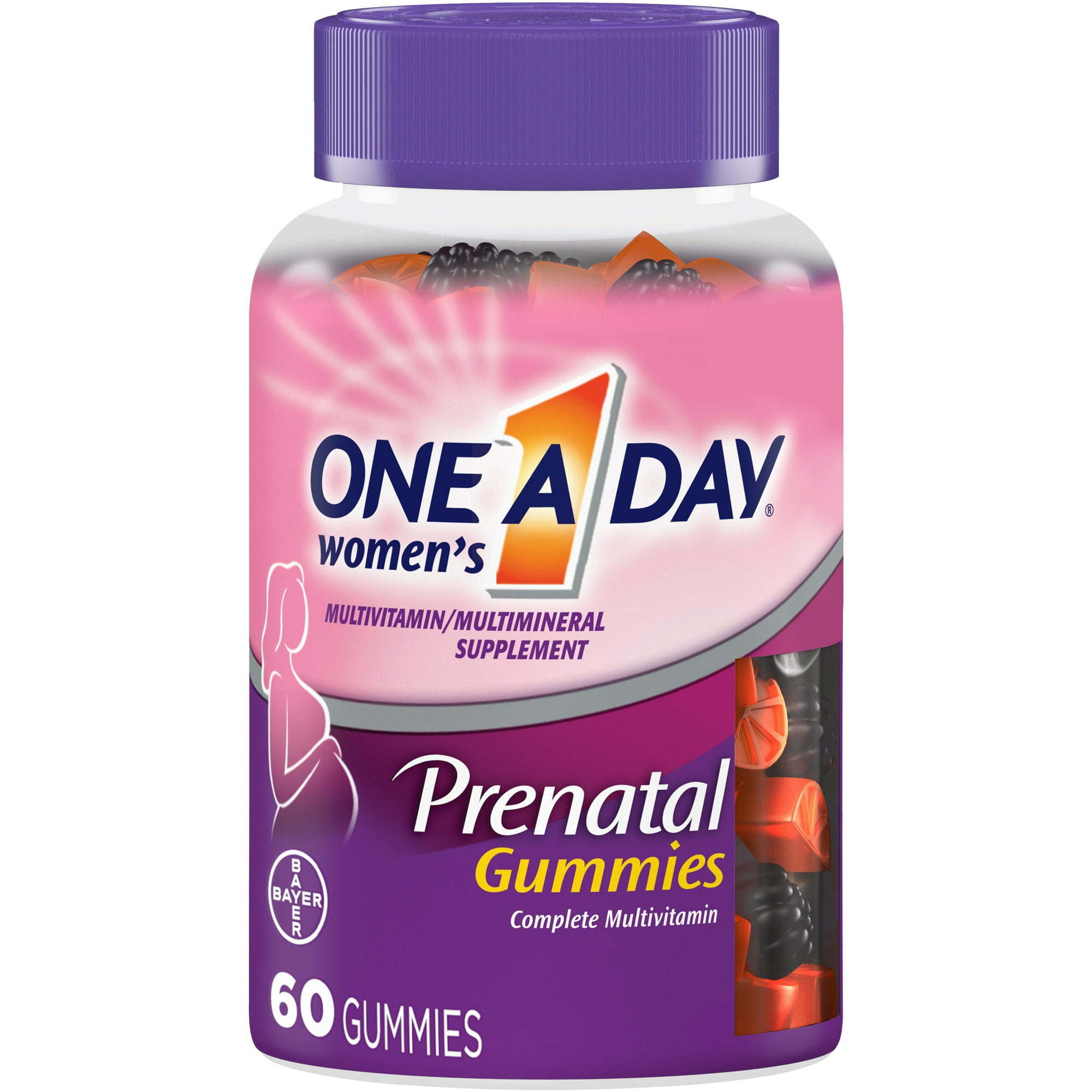 One A Day Prenatal Multivitamin Prenatal Gummies; 60 Count One A Day Prenatal Multivitamin Prenatal Gummies; 60 Count