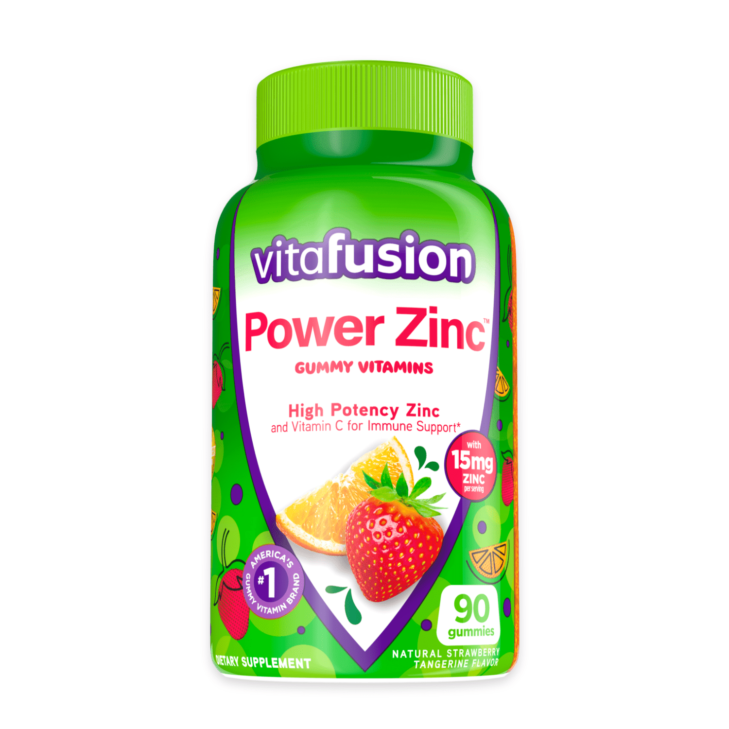 Vitafusion Power Zinc Gummy Vitamins; Strawberry Tangerine Flavored; 90 Count Vitafusion Power Zinc Gummy Vitamins; Strawberry Tangerine Flavored; 90 Count